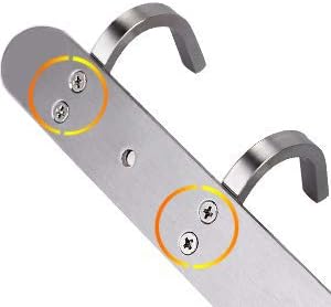 Coat Hook Wall Mount Towel Rack with 6 Hooks Hanger for Hanging Clothes, Bags, Keys, and Towels Bathroom, Entryway, Door, 304 Stainless Steel Brushed Nickel