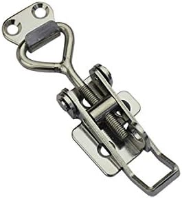 Adjustable Latch Buckle Cabinet Boxes Lever Handle Toggle Catch Latch Lock,Silver,Adjustable Range:75-95mm,2 Pcs