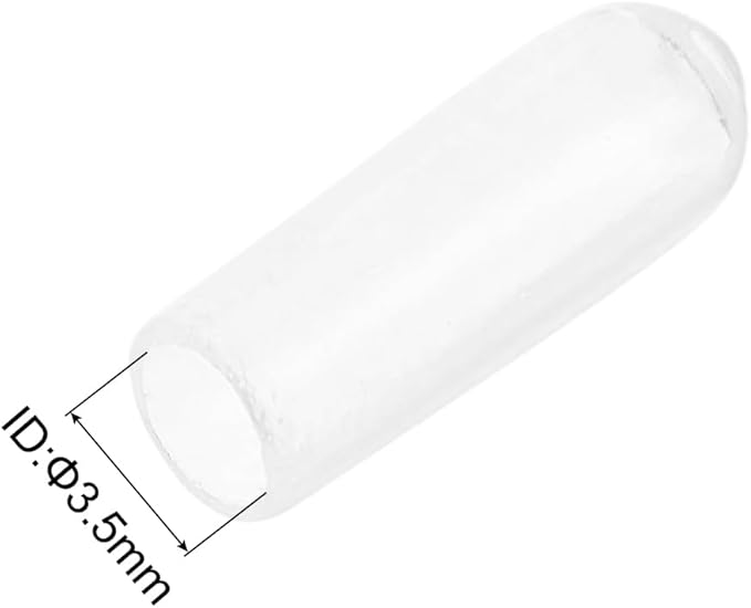 uxcell 20pcs Rubber End Caps Protective Caps 3.5mm(1/8 Inch) ID Vinyl PVC Round Tube Bolt Cap Cover Screw Thread Protectors, Clear