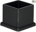Flyshop 20 Pieces 22 x 22mm PVC Chair Leg Caps Square, Protective Caps for Chair Legs, Floor Protectors, [Noise Reduction & Anti-Scratch], Durable Chair Socks, Black Furniture Feet Gliders