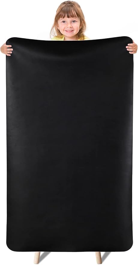 Warome Heat Resistant Mat, 47"x 23" Silicone Mat, Extra Large Silicone Mats for Kitchen Countert, Nonslip Kitchen Countertop Protector for Baking/Crafts, No Creases-Black