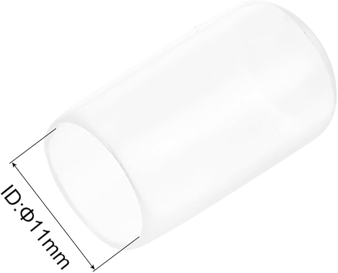 uxcell 20pcs Rubber End Caps Protective Caps 11mm ID Vinyl PVC Round Tube Bolt Cap Cover Screw Thread Protectors, Clear