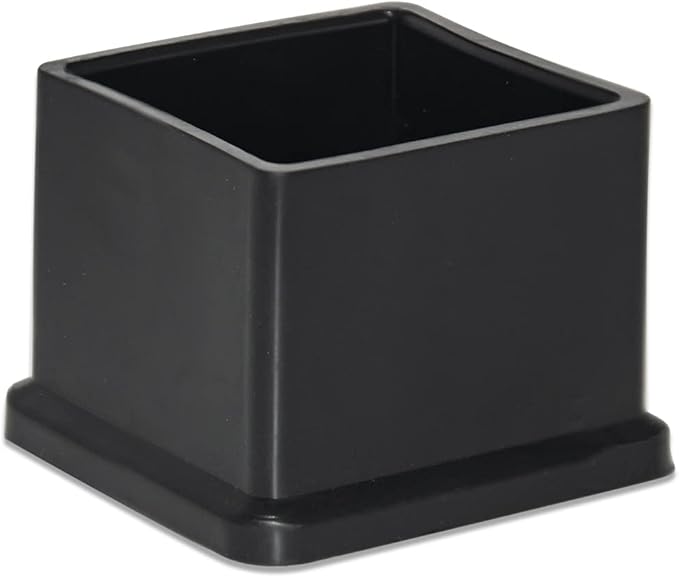 Flyshop 1-3/16" x 1-3/16", 30 mm x 30 mm Flexible PVC Chair Leg Caps Black Anti-Scratch Furniture Covers Floor Protectors Square Chair Leg Tips, 20PCS