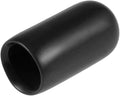 uxcell 20pcs Rubber End Caps 1/4"(6mm) ID Vinyl Round Tube Bolt Cap Cover Thread Protectors Black