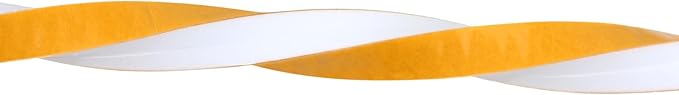 26Feet Weather Stripping Seal (1/2 Inch X 1/8 Inch) for Door Window, High Density Foam Tape, Soundproofing, Insulation Strip, Door Sealers for Door Frame- White