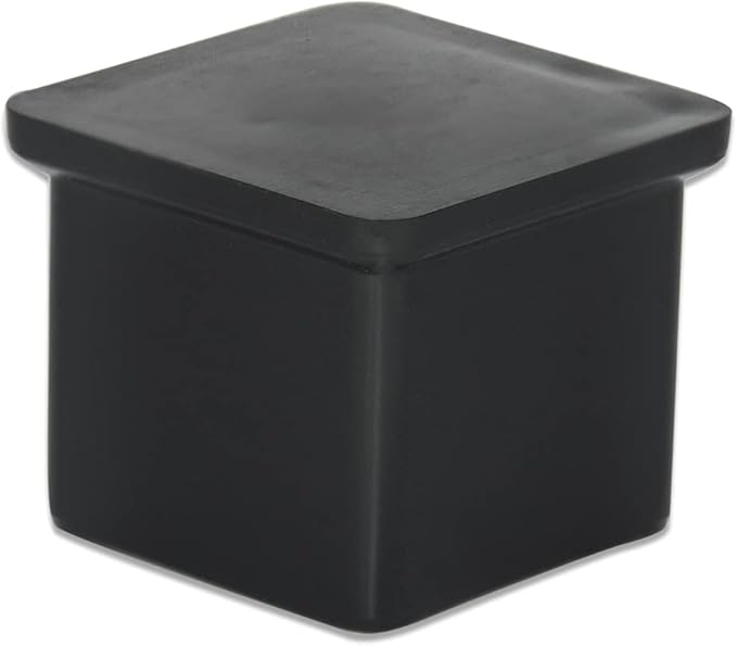 Flyshop Flexible PVC Patio Chair Table Leg Tips Caps Square Furniture Covers 25 x 25 mm, 1" x 1", Black, 20PCS