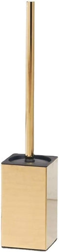 Toilet Brush Holder Stainless Steel 304 Standing Gold Square Toilet Brush Holder for Bathroom Storage and Organization (Gold)