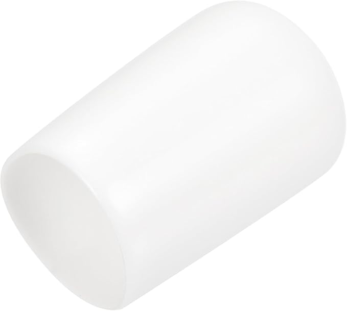 uxcell 20pcs Rubber End Caps 12mm(1/2 inch) ID Vinyl Round End Cap Cover Screw Thread Protectors White