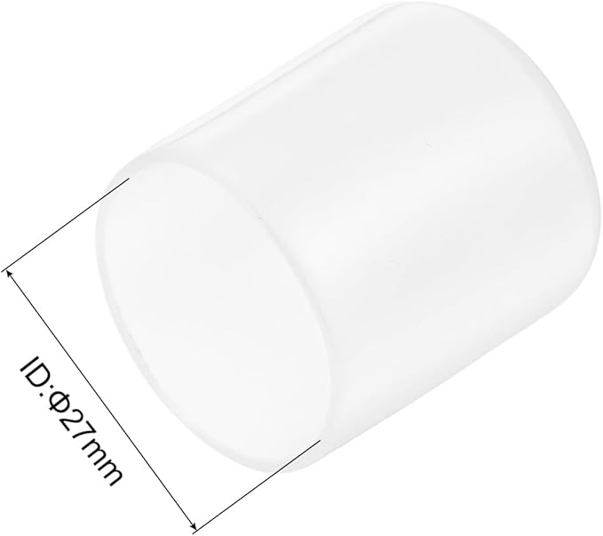 uxcell 20pcs Rubber End Caps Protective Caps 27mm(1 Inch) ID Vinyl PVC Round Tube Bolt Cap Cover Screw Thread Protectors, Clear