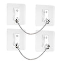 Furniture Anchors 2 Pairs No Drill Heavy Duty Anchors Fridge Lock Adjustable Self-Adhesive Safety Anti Tip Straps for Baby Proofing 220lbs Tension Earthquake Resistant Metal Straps Prevent Falling