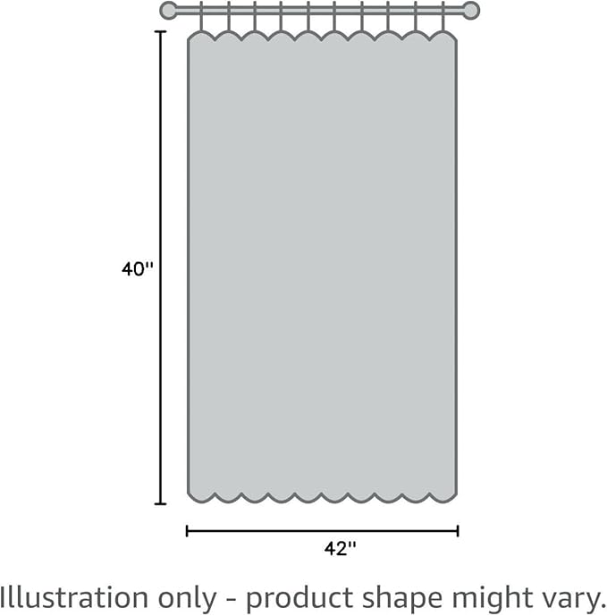 YoungsTex Short Linen Curtains 40 Inch Length for Cafe Kitchen Window Over Sink, Semi Sheer Drapes Light Filtering with Rod Pocket Back Tab for Bathroom, 42 X 40 Inch, 2 Panels