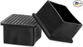 Flyshop Flexible Anti-Scratch PVC Patio Chair Table Leg Caps Tips Floor Protectors Square Furniture Covers, 20pcs, Black, 38 mm x 38 mm, 1-1/2" x 1-1/2"