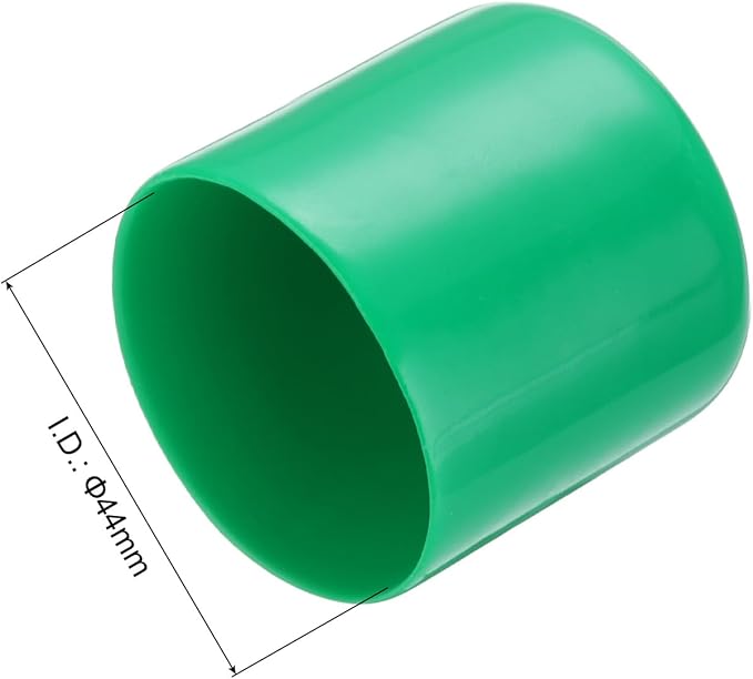 uxcell 20pcs Rubber End Caps 44mm(1 3/4") ID Vinyl PVC Round Tube Bolt Cap Cover Screw Thread Protectors Dark Green