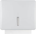 Multifold Paper Towel Dispenser Wall Mount (White) – Large Capacity C-Fold, Trifold, and Folded Commercial Hand Towels Holder for Bathroom & Restroom – Adhesive or Screw Mounted