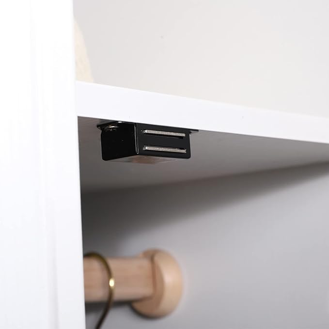Mousike Cabinet Magnets 30lb Black Door Magnets with Strong Magnetic for Kitchen Cupboard Wardrobe Closet Cabinet Door Drawer Latch 16 Pack