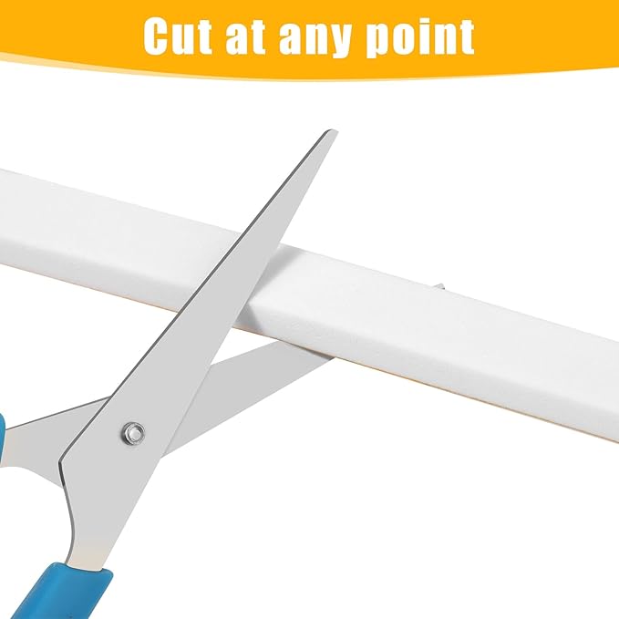 Weather Stripping Door Seal Strip (3/5 Inch X 1/4 Inch X 16Feet), Strong Adhesive, Lightproof, Soundproof, Weatherproof Foam Tape Insulation for Sliding Door, Front Door Frame, Windows- White
