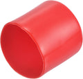 uxcell 20pcs Rubber End Caps 41mm ID Vinyl Round Tube Bolt Cap Cover Thread Protectors Red