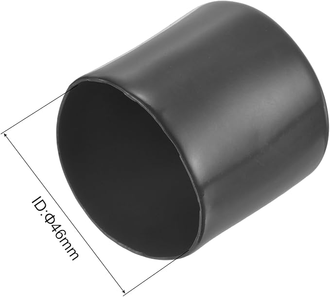 uxcell 20pcs Rubber End Caps 46mm ID Vinyl Round Tube Bolt Cap Cover Thread Protectors Dark Grey