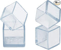 16 Pcs Transparent Square Anti-Slip Rubber Leg Tips Chair Leg Caps Furniture Floor Protectors Chair Table Bar Stool Leg Covers Furniture Leg Cube Feet 0.79 Inch x 0.79 Inch (20 x 20mm)