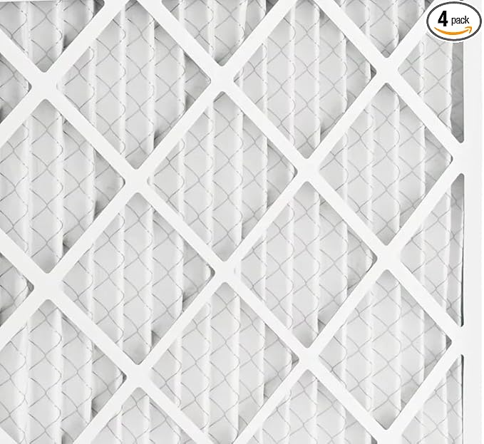 BNX TruFilter 14x20x1 MERV 10 (4-Pack) AC Furnace Air Filter - MADE IN USA - Pleated Air Conditioner HVAC AC Furnace Filters - Removes Odor, Mold, Bacteria, Smoke