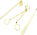 3 in 1 Candle Accessory Set, Candle Wick Trimmer, Candle Wick Snuffer, Candle Wick Dipper, Beautiful Box for Candle Lover (Gold)