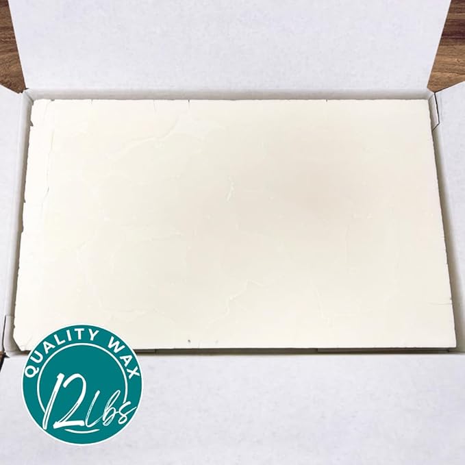 Direct Candle Supply 12lb Soy Wax Blend for Candle Making, Natural Candle Making Supplies, Paraffin Free, Creamy for High Load Fragrance, Candle Blend for Container Candles, Tealights and Wax Melts