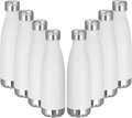 VEGOND 17oz Stainless Steel Water Bottles Bulk, Reusable Metal Sports Water Bottle Keeps Drink Hot and Cold, BPA Free Double Wall Vacuum Cola Shape Insulated Water Bottles for Camping Gym, 8 Pack