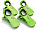 CoreClips Towel Clips for Beach Chairs - Set of 4 Pool Towel Holder Clips for Lounge Chairs on Cruise, Large 2.5” Opening Heavy Duty Clip for Towels on Boat Loungers with Travel Pouch - Green