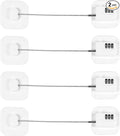 Refrigerator Lock, Combination Lock for Refrigerator Cabinets, Drawers, Heavy Duty Fridge Lock, Easy Install No Keys Needed (White-4Pack)