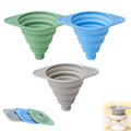 Kitchen Funnel Set, 2025 New Silicone Collapsible Funnel, Multi-Purpose Small Funnels for Kitchen Use, Portable Bottle Filling Funnels for Travel (3pcs)