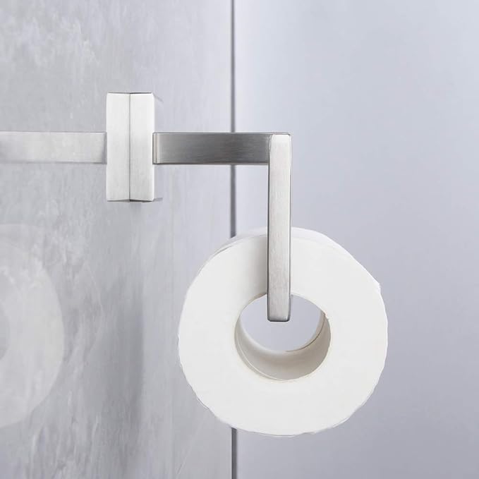 SUS304 Stainless Steel Bathroom Toilet Paper Holder Kitchen Washroom Tissue Roll Dispenser Wall Mounted Rustfree 5-inch TP Holder Brushed Finish