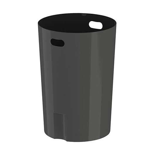 42 Gallon Slatted Circle 100% Recycled Plastic Commercial Outdoor and Indoor Trash Can with Push Open Dome Lid and Internal Liner | Great for Schools and Businesses - Orange