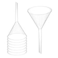 PATIKIL 3.5 Inch Clear Plastic Funnel, 8 Pcs Wide Mouth Multipurpose Transfer Funnel with Long Spout for Filling Water Bottle Liquid Lab Spices Powder Oil