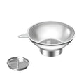 Standard Mason Jar Funnel with Strainer,Large Metal Funnel for transferring Milk, Juice, Oils, flavorings