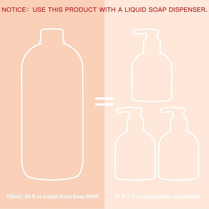 ROMIIE ZOI Liquid Hand Soap Refills, Lemon, Gentle & Moisturizing Formula, 750 ML/ 26 FL OZ