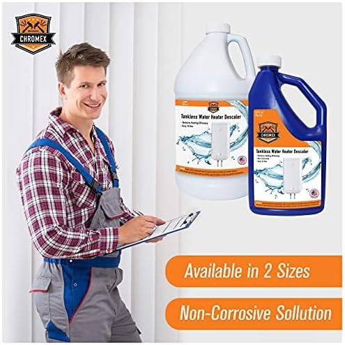 Chromex Tankless Water Heater Descaling Solution | Highly Effective Descale (4 gallon) (4)