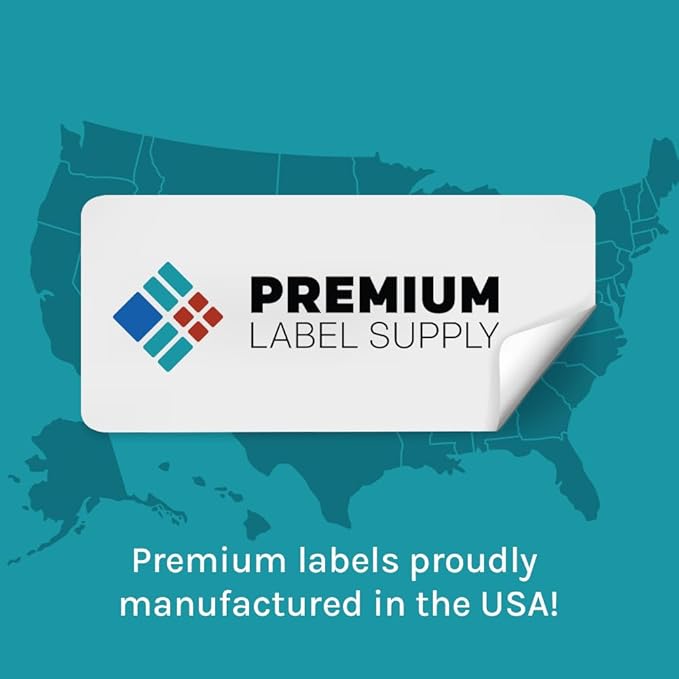 Premium Label Supply Bright Neon Color Fluorescent Sticker Labels - 1.5" x 1.5" Square Labels - (Assorted Fluorescent, 24,000 Labels)