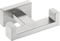 Angle Simple Towel Hook for Bathroom, SUS 304 Stainless Steel Double Robe Coat Hook, Hand Towel Hanger Wall Mount, Brushed Nickel