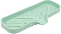 YASMEN Silicone Bathroom Soap Dishes, Sink Sponge Holder for Kitchen, Rubber Soap Dish with Drain, Shower Soap Sponge Tray, Sink or Counter Organizer, for Bar Soap, Bottle, Dish Soap Dispenser- Green