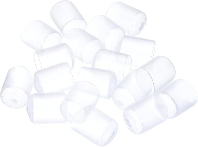 uxcell 20pcs Rubber End Caps 16mm(5/8") ID Vinyl PVC Round Tube Bolt Cap Cover Screw Thread Protectors Clear