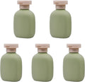 3.4 oz Leak-Proof Travel Bottles (5 Pack) - Plastic Squeeze Containers for Shampoo, Toiletries & Liquids, Food Grade HDPE/PP, Airplane Compliant Essentials - Ocean Green