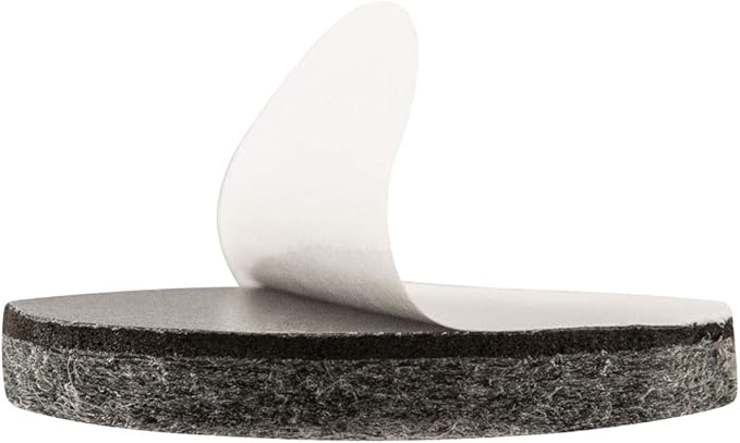 SoftTouch 1 1/2" Round Heavy Duty Felt Furniture Pads - Move Effortlessly & Protect Surfaces Floors, Gray (24 Pack),Grey