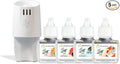 Summer Scent Fill Plug in Air Freshener Kit (Cucumber Melon, Grapefruit Vanilla, Island Essence, and Jasmine Nectar), 4 Refills + Diffuser