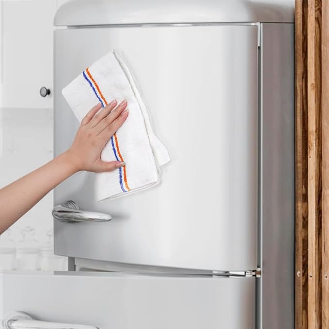 Avalon Towels Terry Bar Mop Towels (Value Pack of 12) Size 16"x19" – Absorbent and Durable, Multipurpose Cleaning Rags, Cotton Cleaning Cloths, Terry Cloth Rags, Reusable Shop Rag