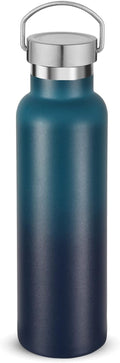 Neihepal Gradient Stainless Steel Water Bottles,20 Ounce Vacuum Insulated Double Wall Travel Bottle with Leak Proof Lid of Handle,Metal Reusable Standard Mouth Flask Thermoses for School,Hikers,Gift