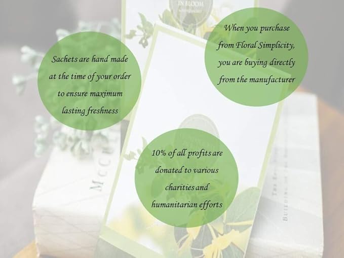 Floral Simplicity Frost Scented Sachets Pack of 3, Fall & Winter - Long-Lasting Scented Bags, Home Fragrance & Deodorizer, Air Freshener & Deodorizer for Closet, Room, or Cars, Made in USA
