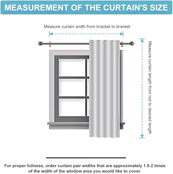 RYB HOME Blackout Curtains & Drapes - Light Block Thermal Insulated Privacy Window Covering for Bedroom Living Room Office, W 42 x L 54 inch, Silver Grey, 2 Panels