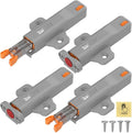 Push Touch Latches for Cabinets, Jiayi 4 Pack Heavy Duty Push Lock Door Latch, Cabinet Press Out Latch for Door, Non Magnetic RV Drawer Catch Closure, Open Latch Kitchen Hidden Door Opener