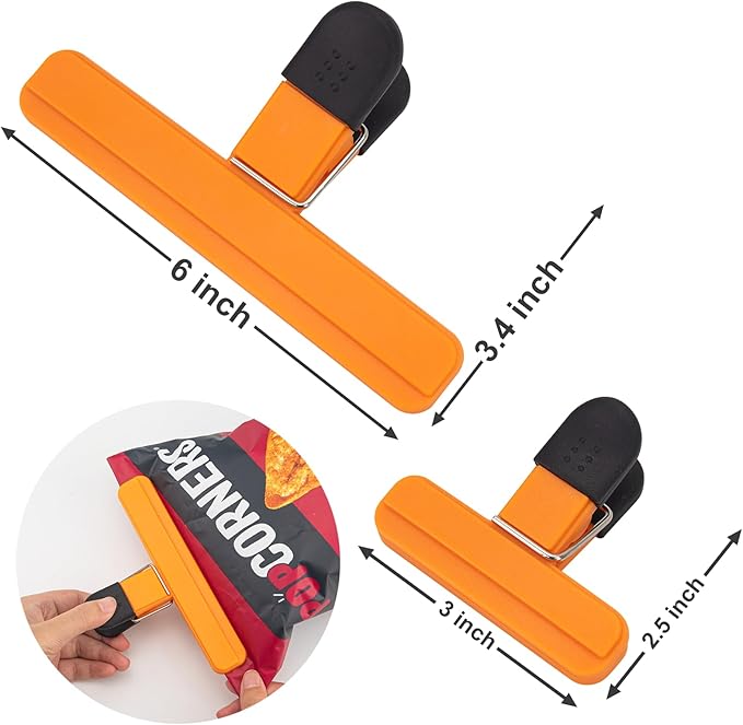 11Pcs Chip Bag Clips, Bag Clips for Food Storage, Snack Clip for Other Food Bags, Heavy Duty Sealing Clip for Home, Office and More