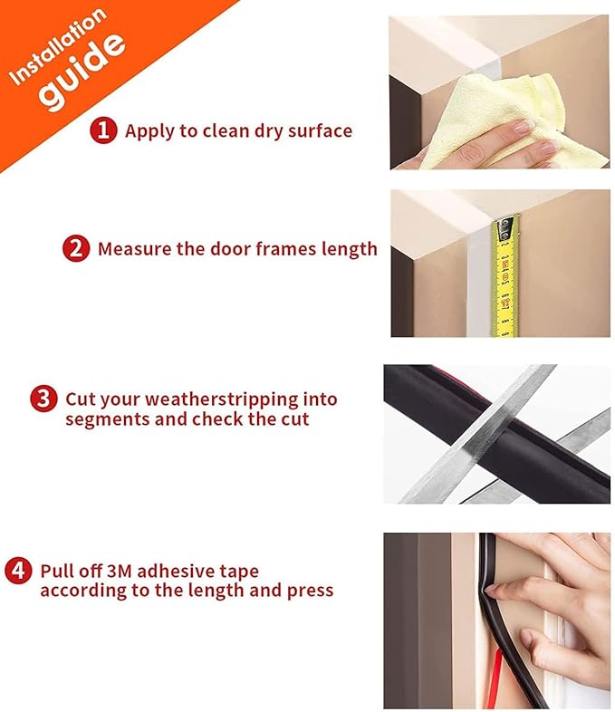 Brown Rubber Weather Stripping Door Seal Strip, D Shape Door Rubber Weather Seal Strip, SelfAdhesive Door Weatherstripping Soundproofing Door Sealing Strip for Windows (23 feet, Brown)